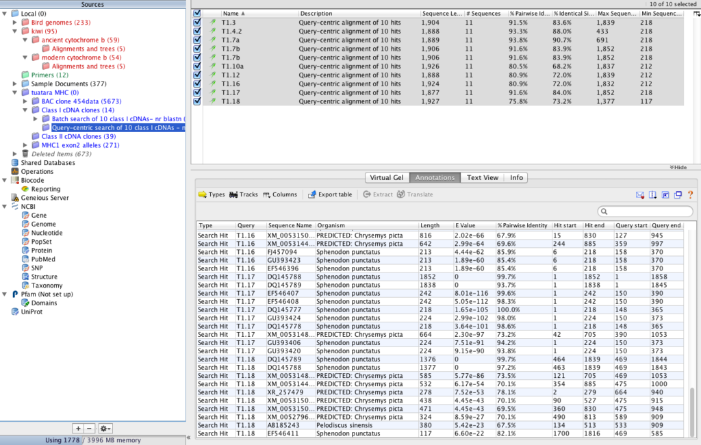 BLAST sequences locally or against NCBI