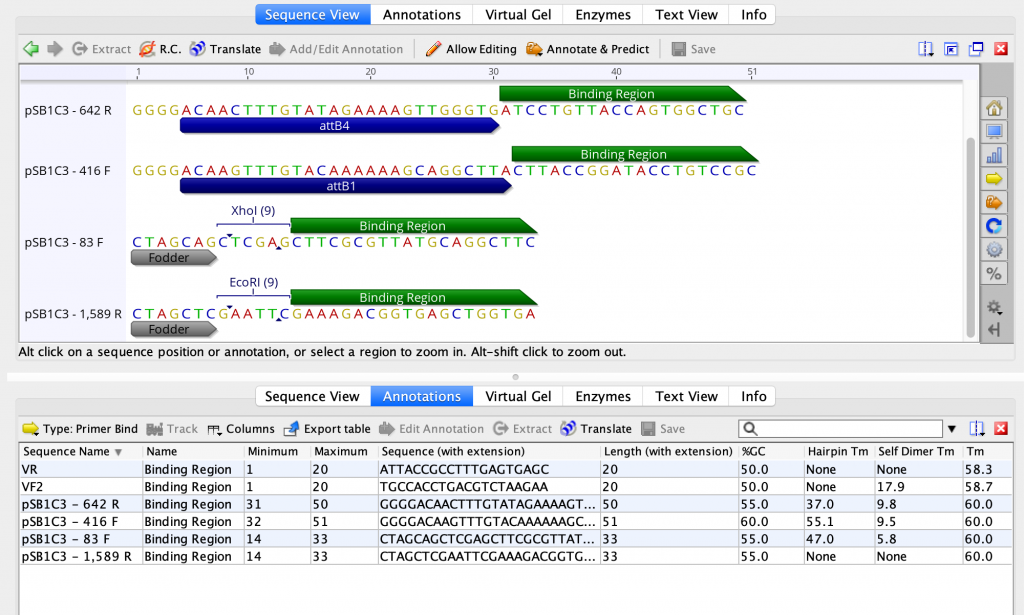 Built in primer database and browser